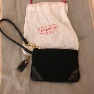 Black coach wristlet